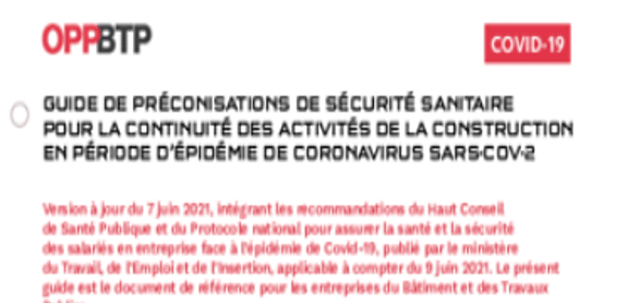 Le Guide de l’OPPBTP est mis à jour (V13)