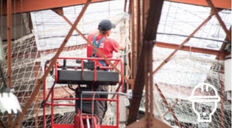 Filets en sous-face de système S – Maîtriser une opération de travaux en hauteur ! Un éclairage pratique de l’OPPBTP !