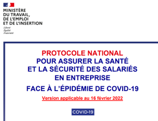 Mise à jour du PROTOCOLE NATIONAL POUR ASSURER LA SANTÉ ET LA SÉCURITÉ DES SALARIÉS EN ENTREPRISE FACE À L’ÉPIDÉMIE DE COVID-19